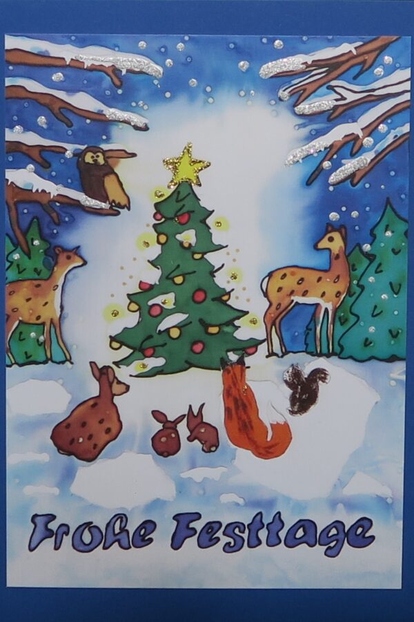 Karte Tierische Weihnachten A5