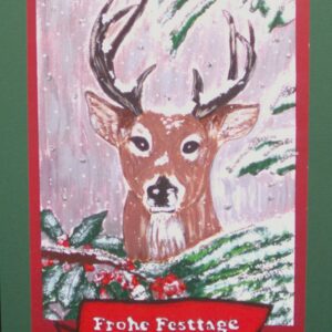 Karte Rentier Weihnachten A5