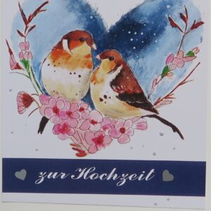 Karte Original Vogelhochzeit A5