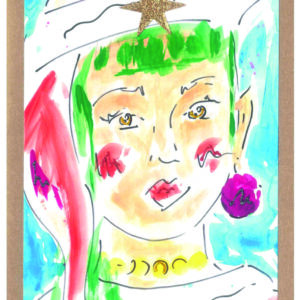 Karte Weihnachtsfrau A5